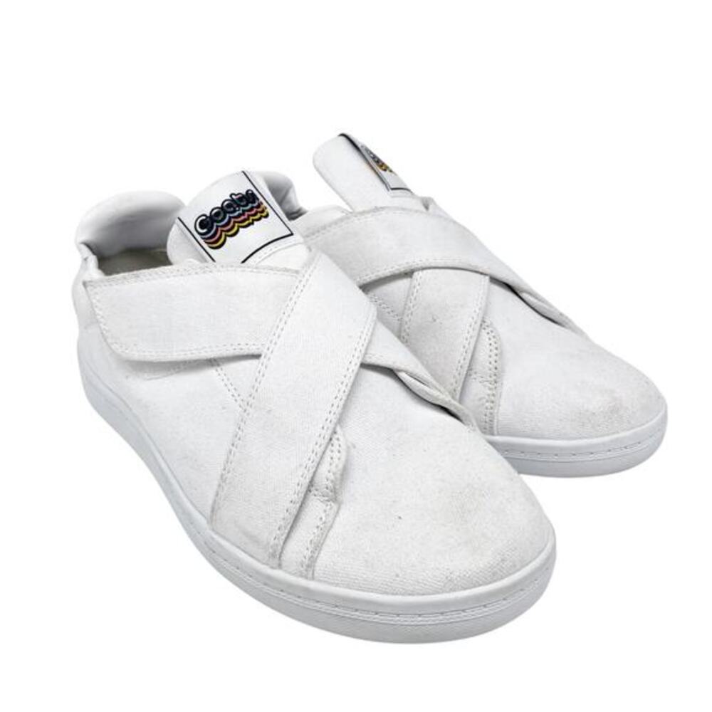 Goats Men's 717 White Canvas‎ Hook & Loop Straps Slip On Sneakers Size 7.5
